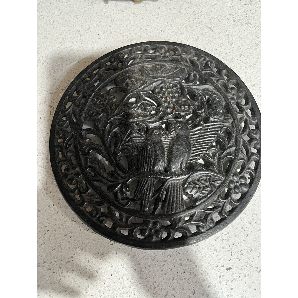 Vintage Jali Cut Cast Iron ' Parrot Love Birds Handcrafted Wall Hanging/Trivate